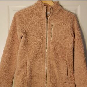 Calvin Klein Women’s Sherpa Zip Up Jacket XS Dusty Rose Pink.